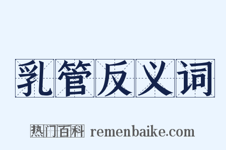 乳管反义词是什么意思的图片